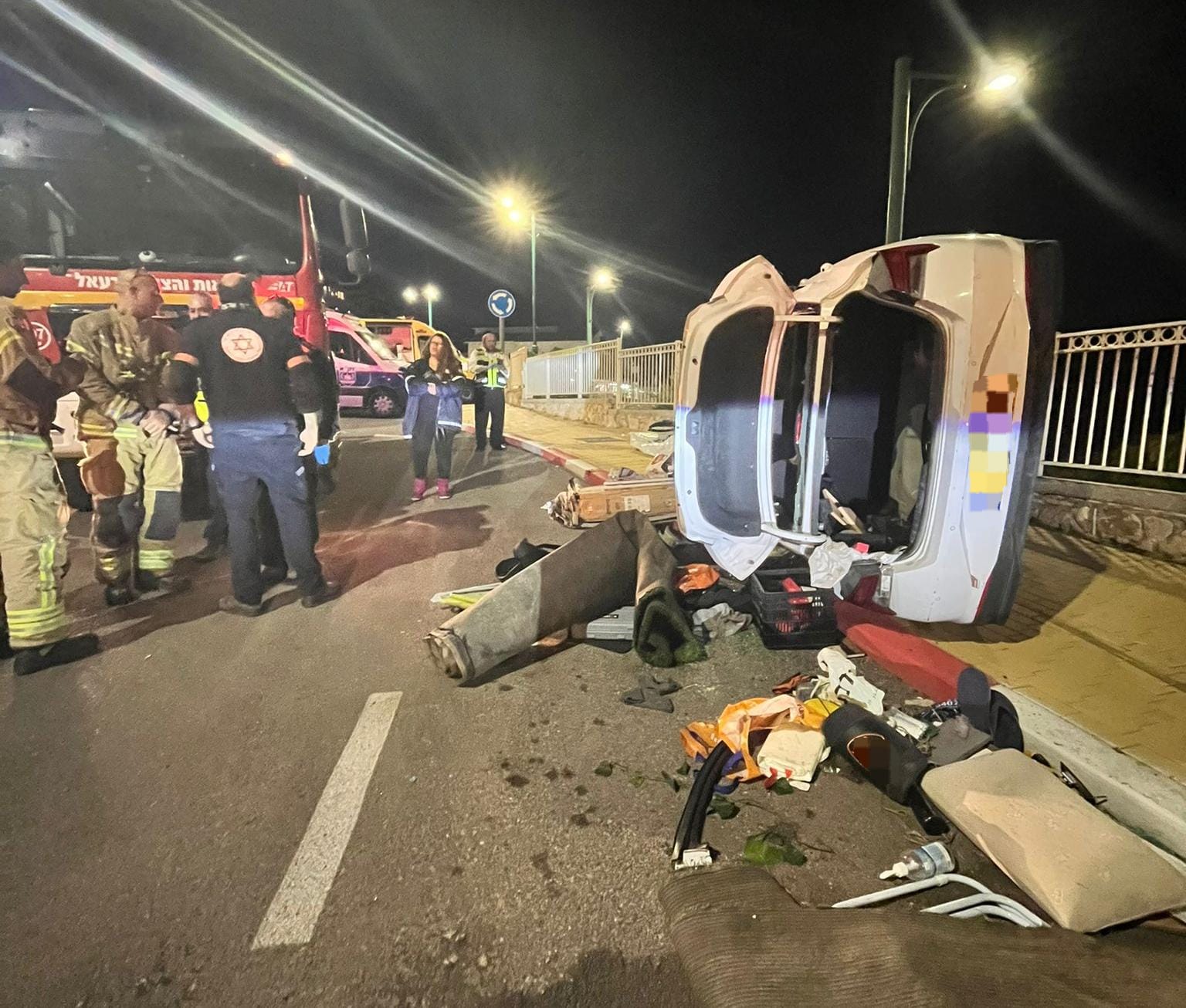 Место смертельного ДТП в Йокнеам-Илите 