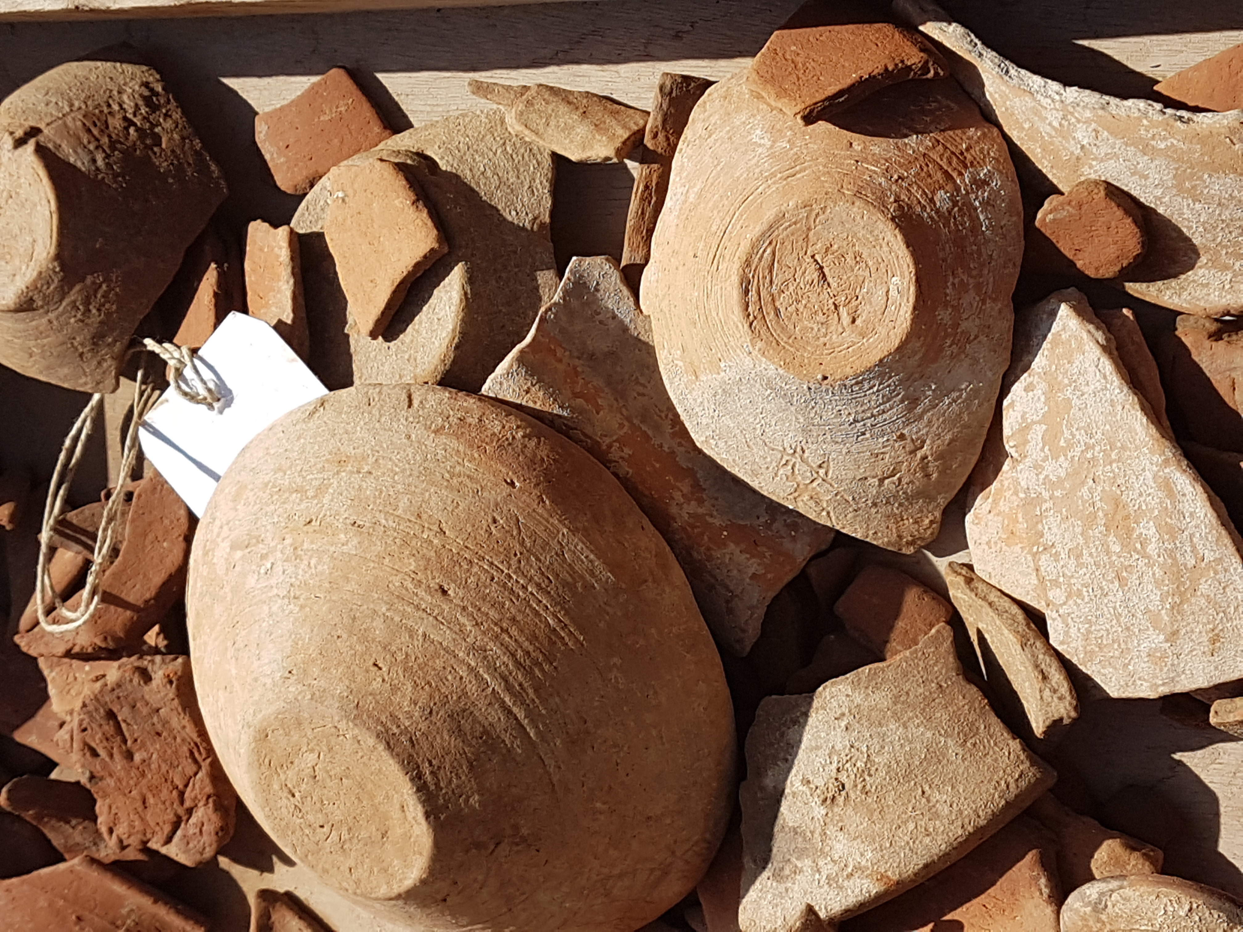Canaanite bowls uncovered during the excavati
