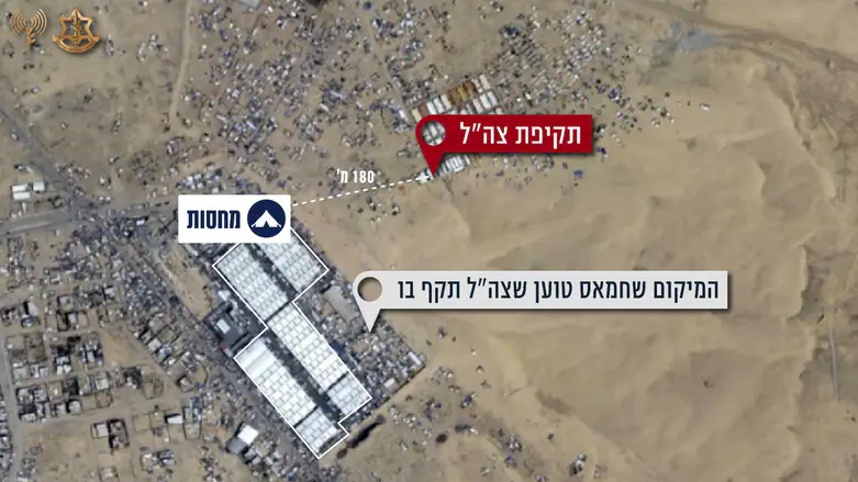 מיקום תקיפת צה"ל לעומת המיקום שחמאס טען שנתקף