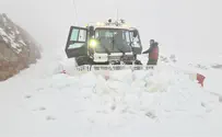 Гора Хермон побелела от снега 