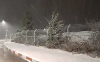 В Цфате выпал снег. Видео