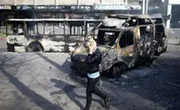 Попытка остановить украинские танки сожженными троллейбусами