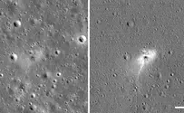 В NASA показали место крушения «Берешита» на Луне