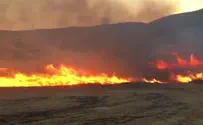 Итамар. Огромный пожар на холмах в Самарии. Видео