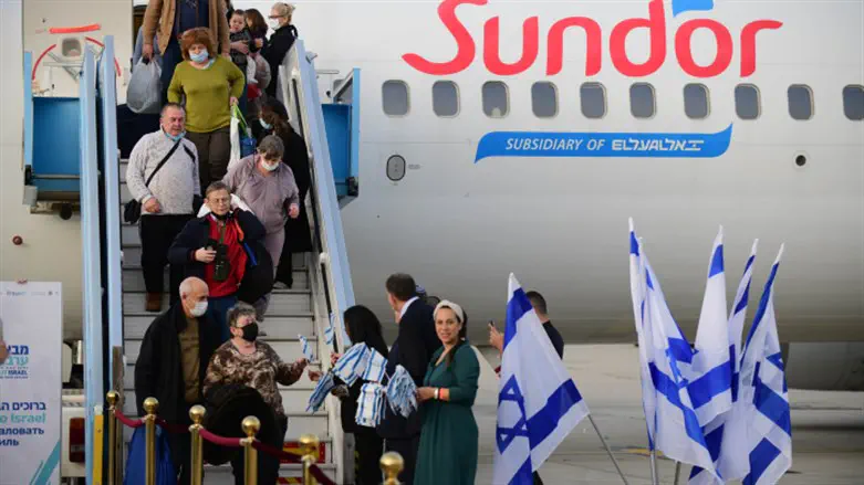 Иммигранты из Украины прибыли в Израиль